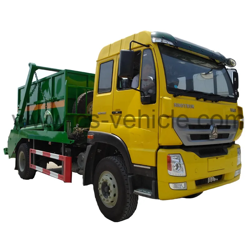 10CBM Swing Arm Garbage Truck HOWO Skip Loader Refuse for Sale
