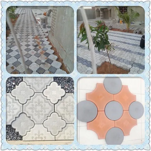 
 Литьевые пластиковые формы для изготовления бетонной плитки  