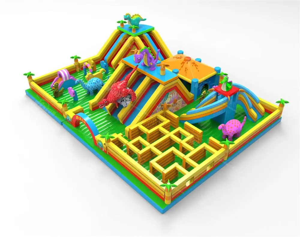 Super Delux Huge Inflatable Fun City Combo Trampoline For Rentals