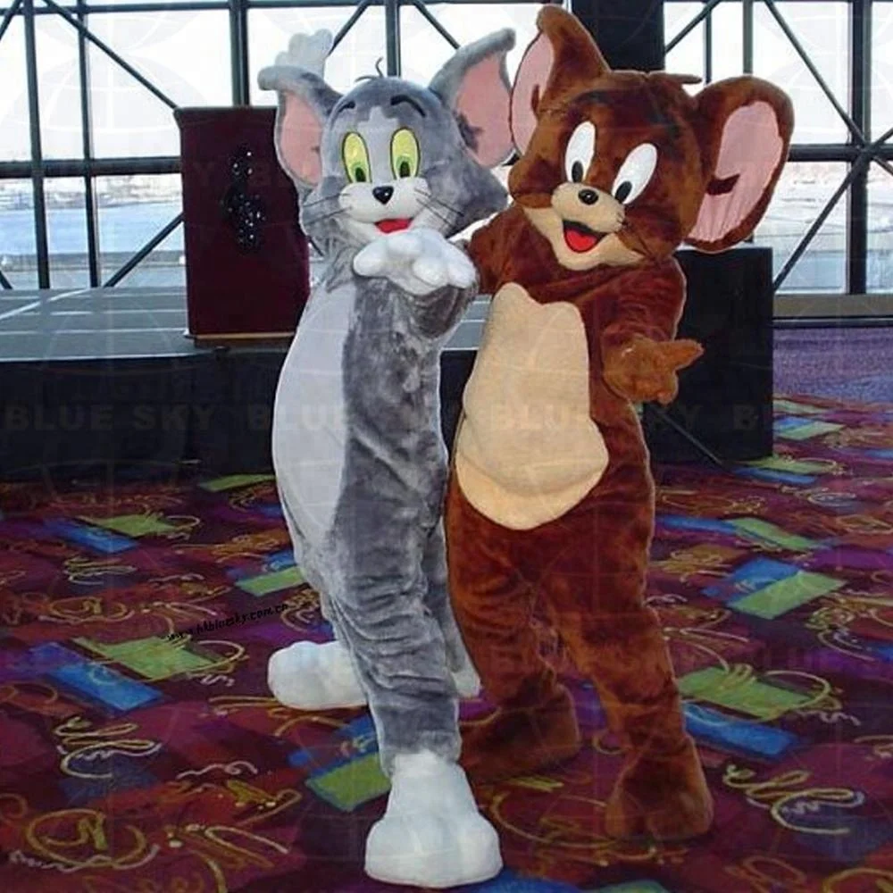 Mascotte Tom Jerry costume carnevale adulti vestito coppia professionale Gerry 