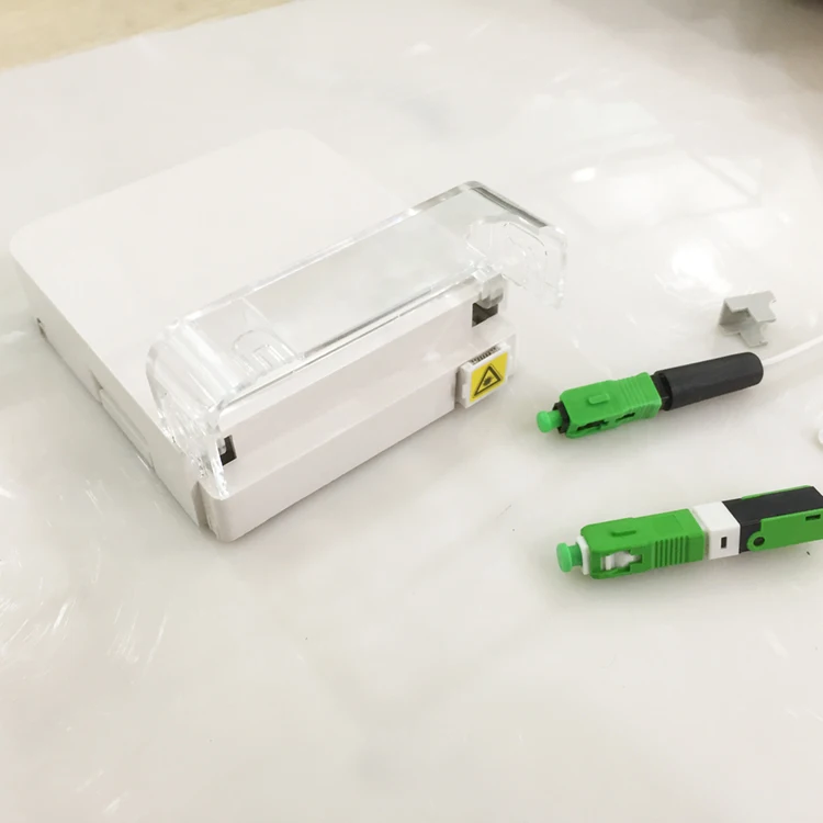 Transparent dust cap 1 2 core ftth fiber optic terminal box