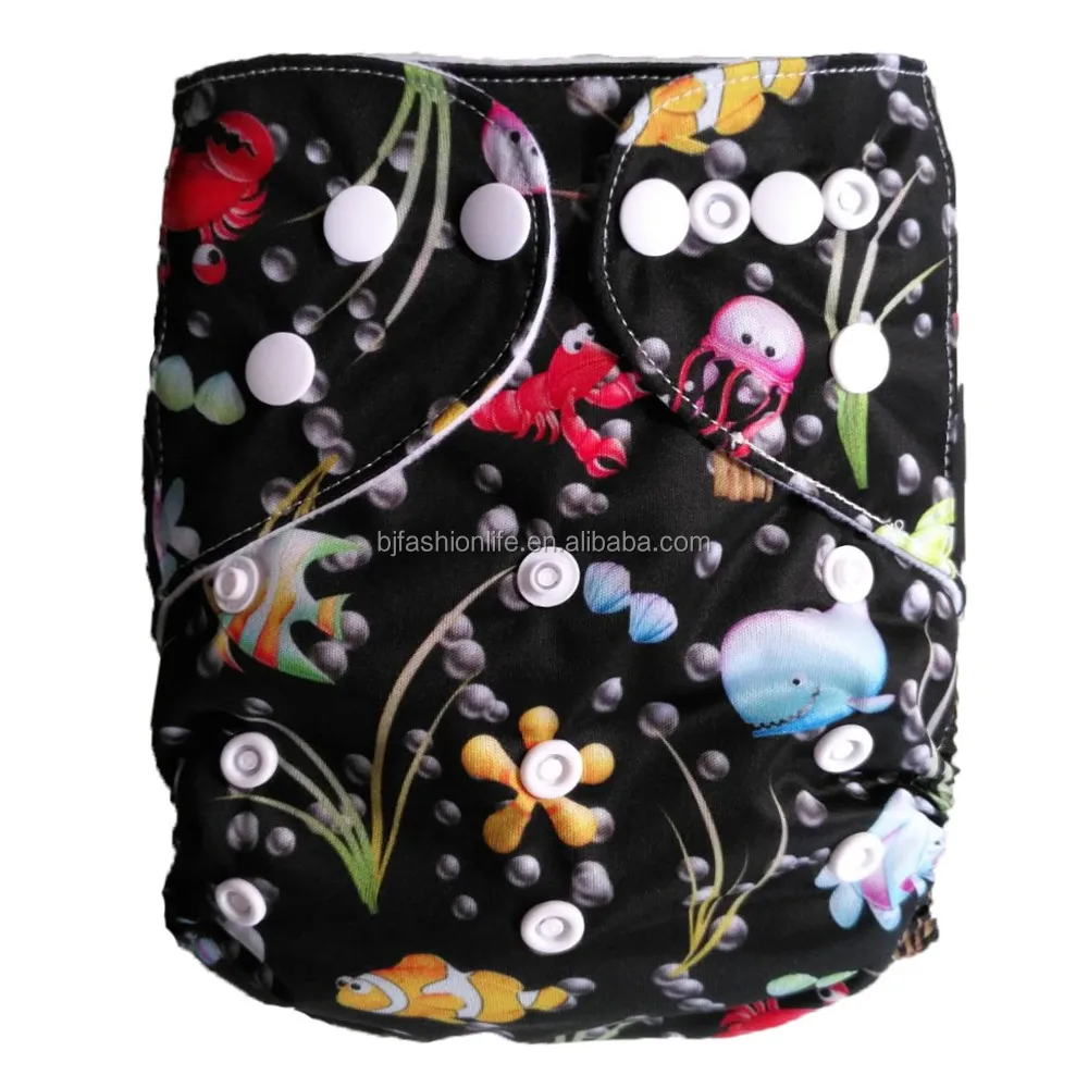 2017 г., бесплатный образец, моющиеся детские тканевые подгузники одного размера с принтом на заказ от китайского производителя