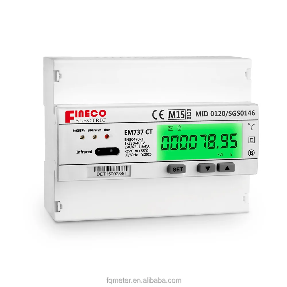 Single-Phase DC Voltage Meter Hack 7 DIN Modules Digital Electric Panel for Three-Phase