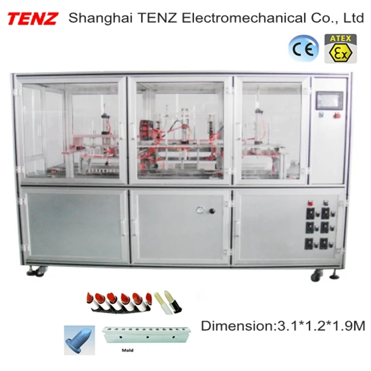 Полностью автоматическая упаковочная и разливочная машина TENZ для роликов/бутылок/помад/жидких порошков с высокой