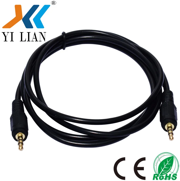 Best price black color cca or cooper av cable 3.5m male to 3.5m male