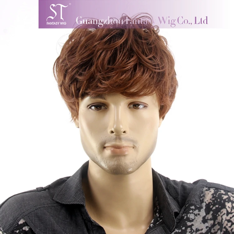 ST Fantasy Hot New Products Synthetic Male Wig Tupay Red Hair Wigs