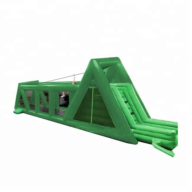avalanche Single lane Inflatable Zip Line/inflatable Mobile Zipline/inflatable Jumper Obstcle Zip Line for Rental
