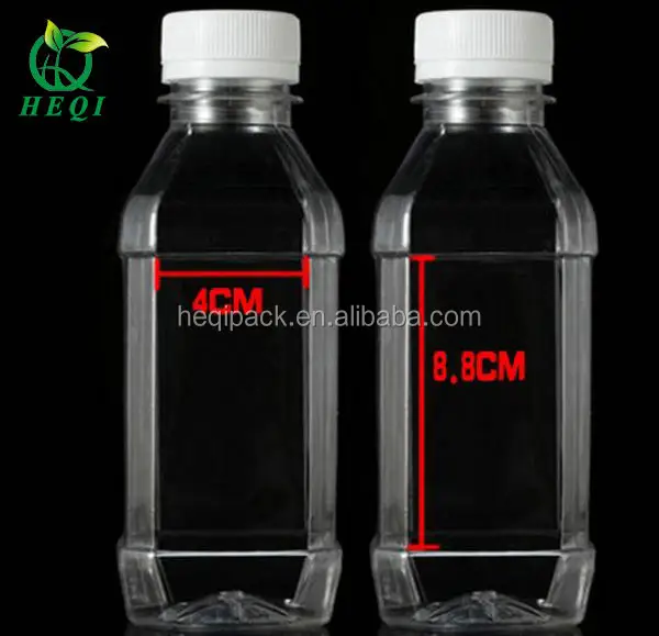 200ml 250ml 300ml 350ml 500ml Square Water Bottle Plastic Empty Bottle ...