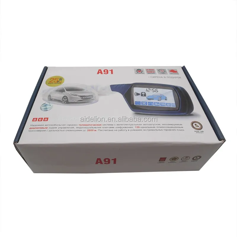 Russia Version Long Distance Lcd Two Way Car Remote Alarm Security System