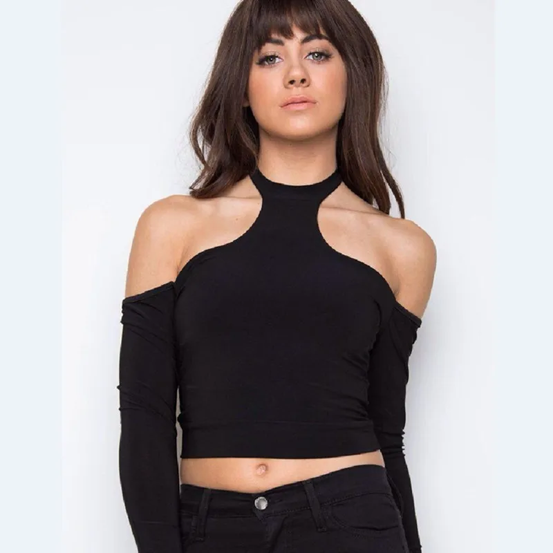 black halter top backless