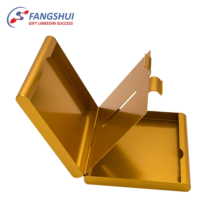 Wholesale Promotion Luxury Fancy Custom Gold Slim Aluminum Metal Pocket Cigarette Box