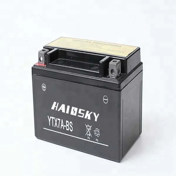 Haissky YTX7A-BS 12v 7ah влажные аккумуляторной батареи, для мотоциклов honda cbr 250r батарея