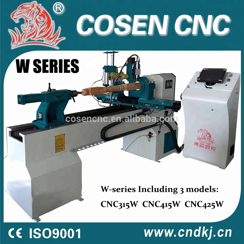 COSEN CNC Multipurpose Wood Turning Lathe Machine for Stair Baluster With CE