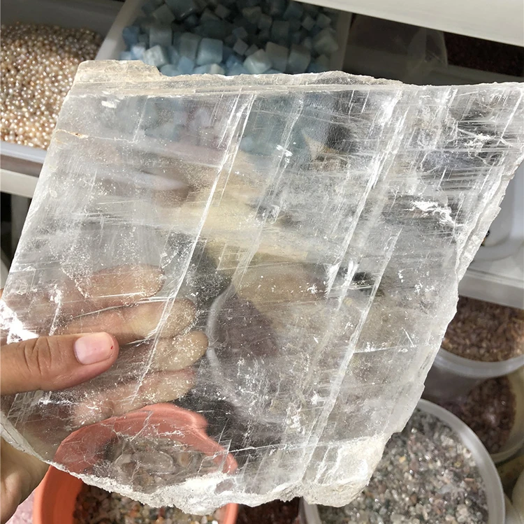 Wholesale Price Rough Natural Selenite Crystal Slab Rock Stone for Sale