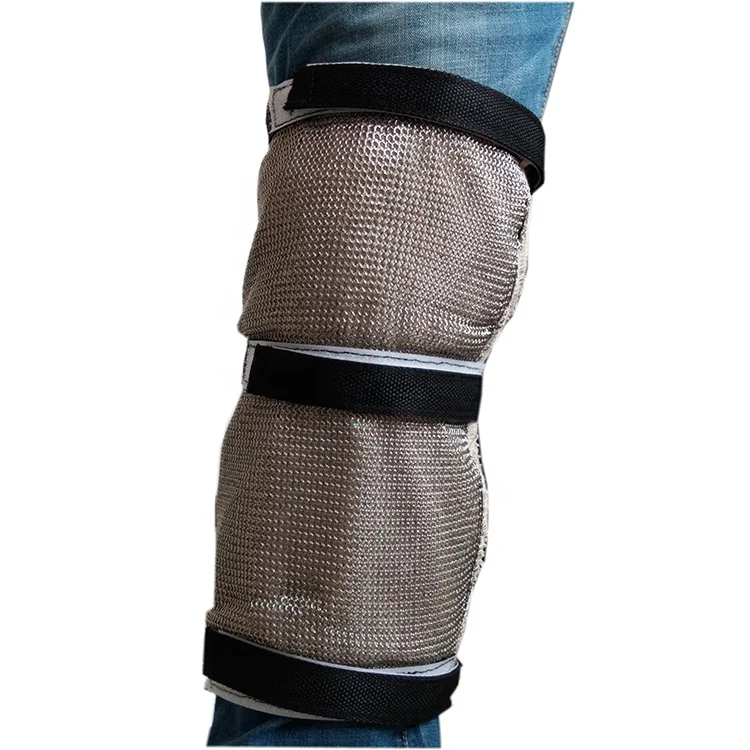 Stainless Steel Metal Mesh Kneelet Chainmail Cut Resistant Kneecap ...