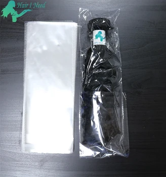 clear self adhesive seal plastic bags transparent packaging for hair extensions