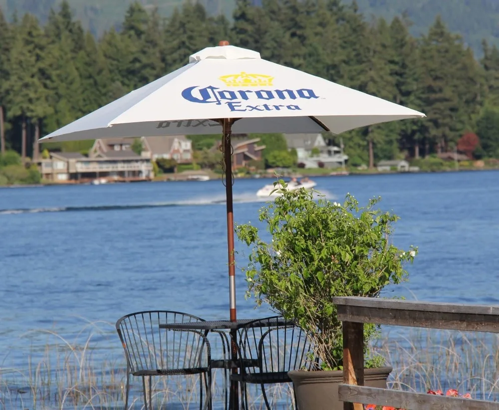 corona extra patio umbrellas Light Beer Umbrella Market Style NEW : Patio, Lawn & Garden Modelo Corona Light 9 Foot
