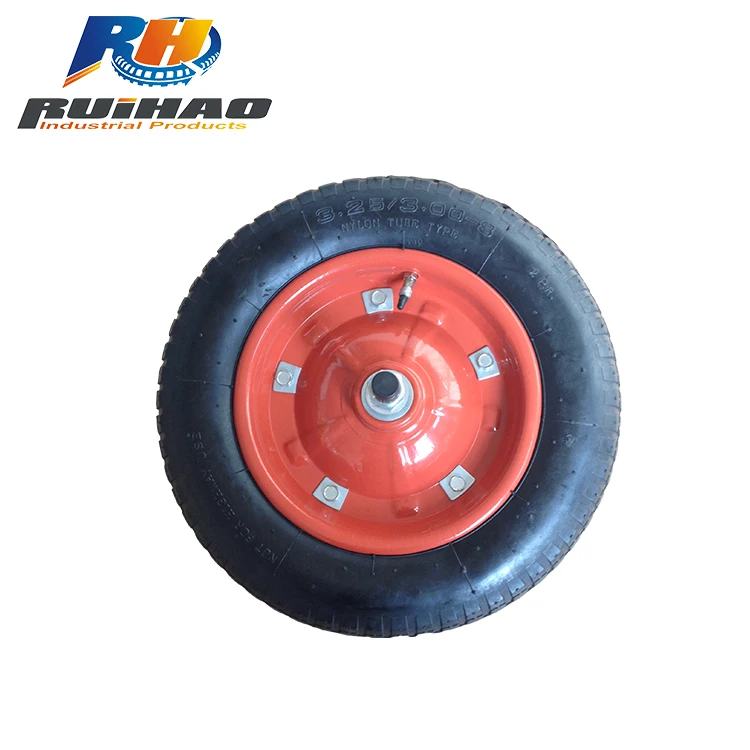 
 Пользовательские 13 дюймов * 3,25-8 пневматические резиновые колеса для ручной тележки  