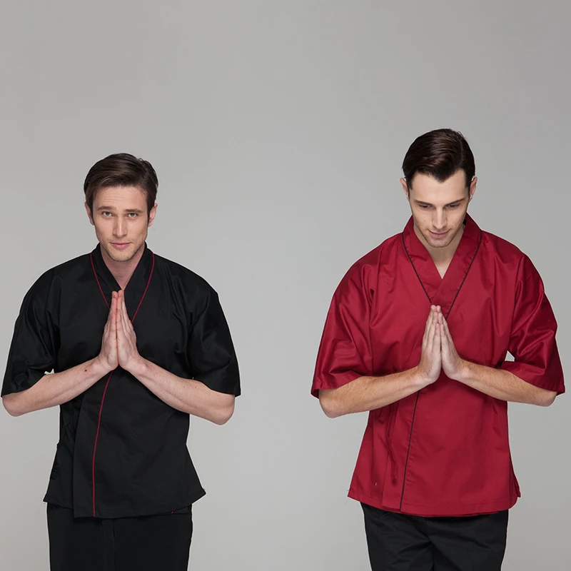 Compra rojo chaqueta de chef online al por mayor de China