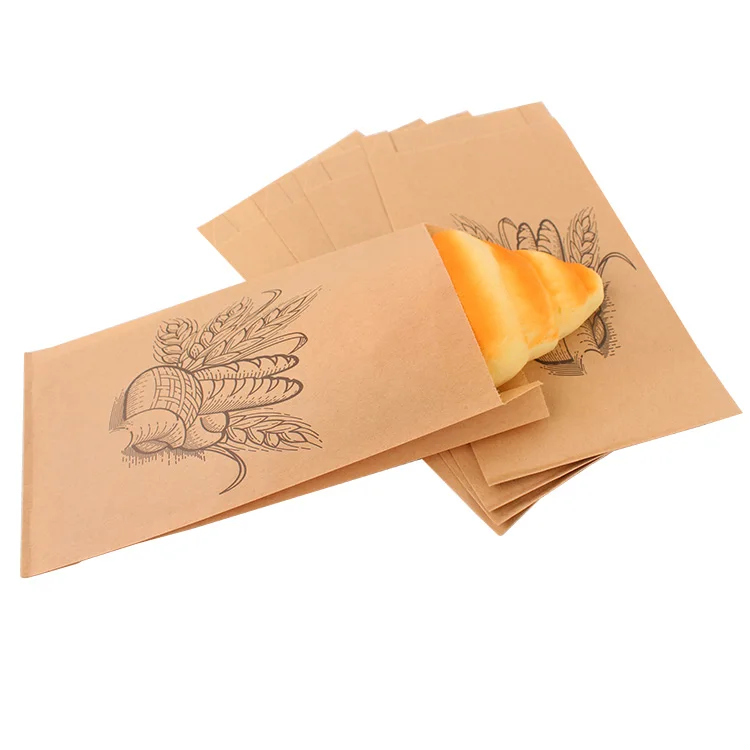 250 pz Sacchetti carta kraft marrone per panini o pasticceria 14+7x27 cm 