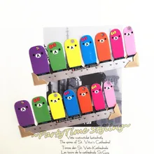 Lovely Alpaca Sheep Nail Arts Sticker 14 pcs set Waterproof Nail Decals Art Stickers Gel Polish