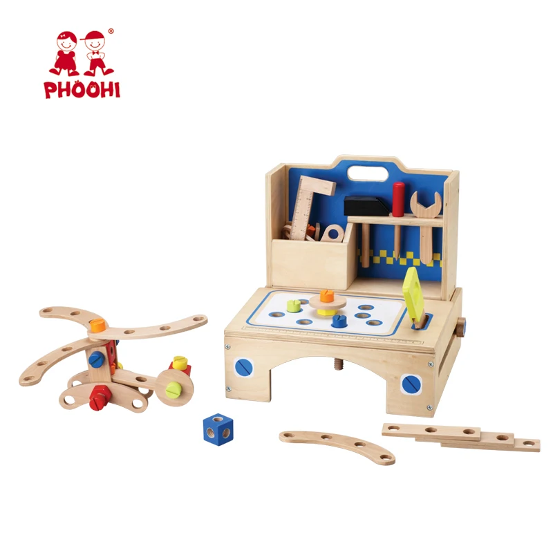  Играть в игры игрушки деревянный складной настольный верстак игрушка ящик для инструмента детей 3 +