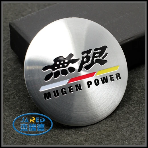 4X Fit  MUGEN POWER WHEEL CAPs Alloy  Racing EMBLEM Badges Stickers 56mm NEW 3D 