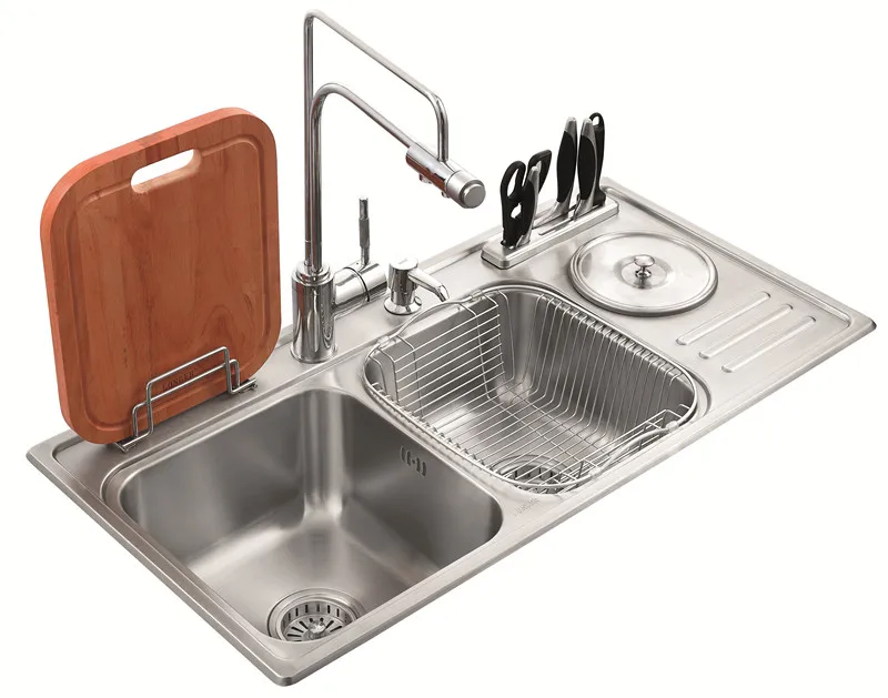 Customized size 201 SUS kitchen sink stainless steel 304