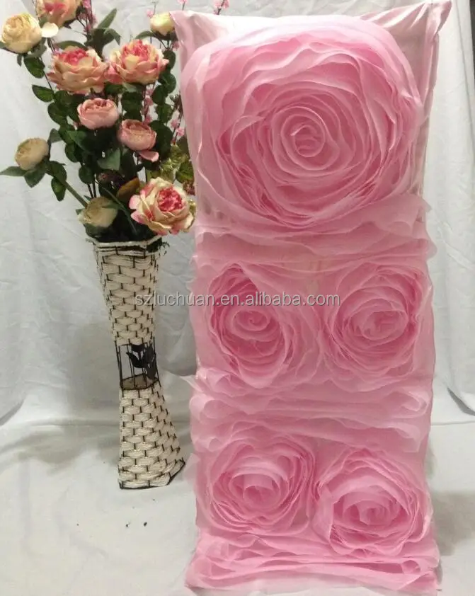 Высококачественный элегантный розовый свадебный чехол из органзы