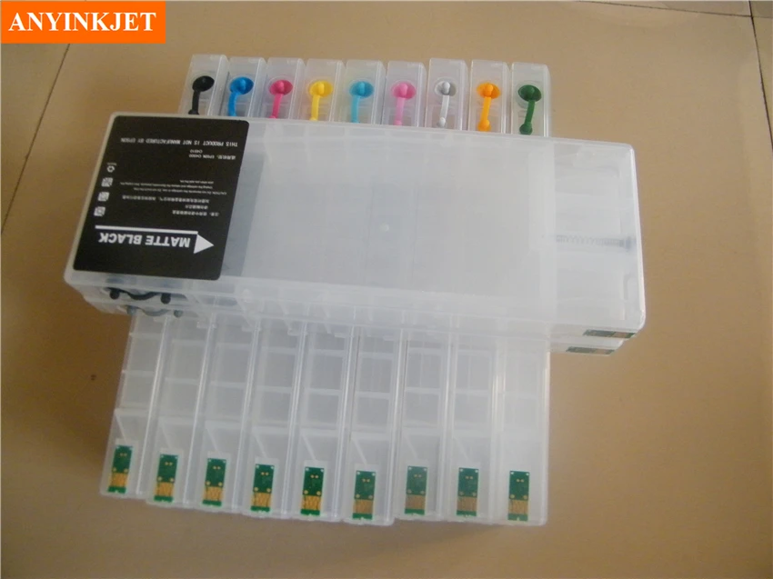 
 Совместим с Epson T6531-T6539 T653A T653B, многоразовый чернильный картридж для Epson Stylus Pro 4900 4910 с дуговыми чипами  
