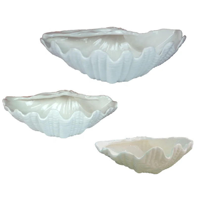 Artificial Creative Shell Shaped Dinnerware Ceramic Plate Decoration