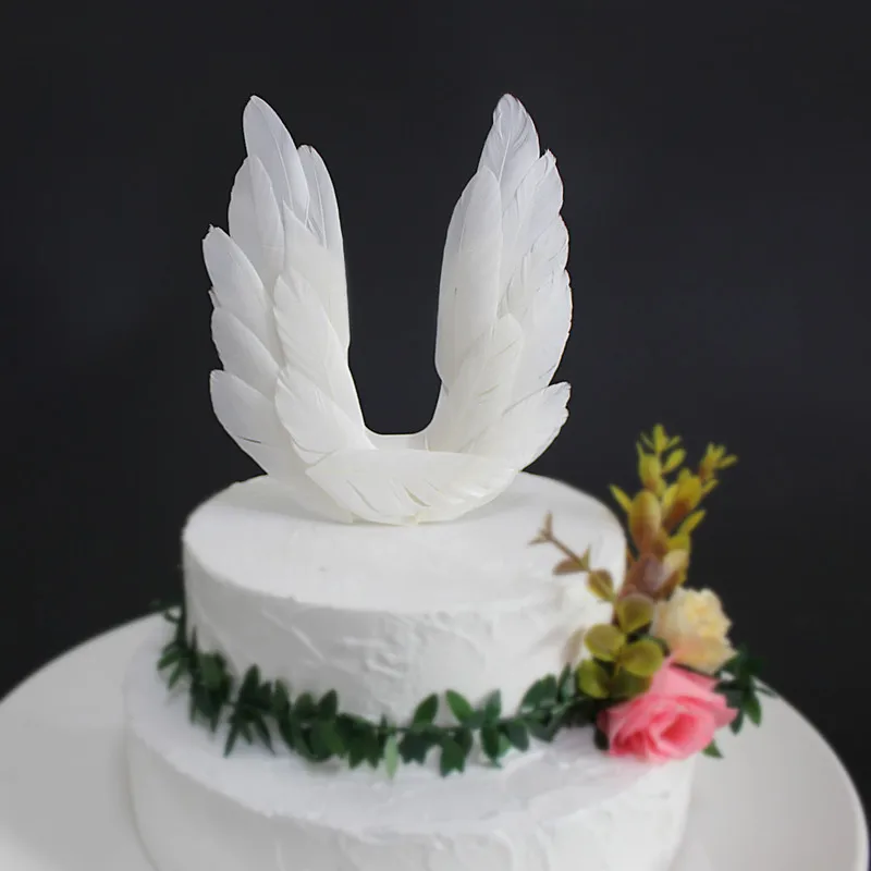 Angel Wings Fairy Wings Cake Topper Decoration Aesthetical Creative Handmade Swan Princess Birthday Party Baby Shower Wedding Buy Feathers Wedding Decorations Cake Topper Product On Alibaba Com