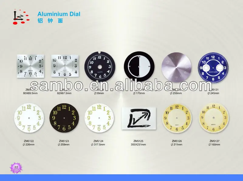 OEM Customize Aluminum Metal Clock Dial for Print