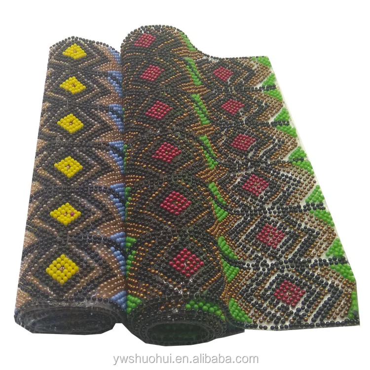 New Design Leopard Print Pattern Hotfix Rhinestone Sheet  Hot Melt Adhesive Resin Stone Mesh for Garments