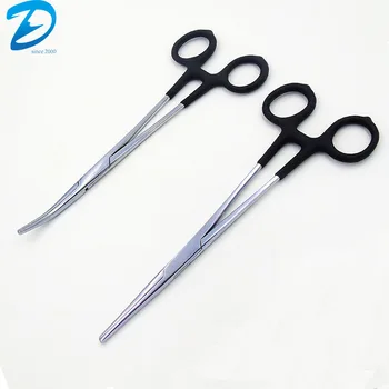 Best Stainless Steel High Quality Fly Fishing Forceps Multi-Function PVC Handle Hemostat Locking Plier Clamp Grip