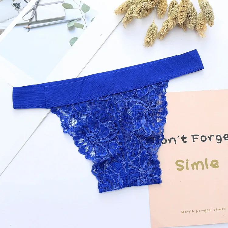 Wide Waistband 2 Button Decorated Super Sexy Seamless Lace Bikini Panties