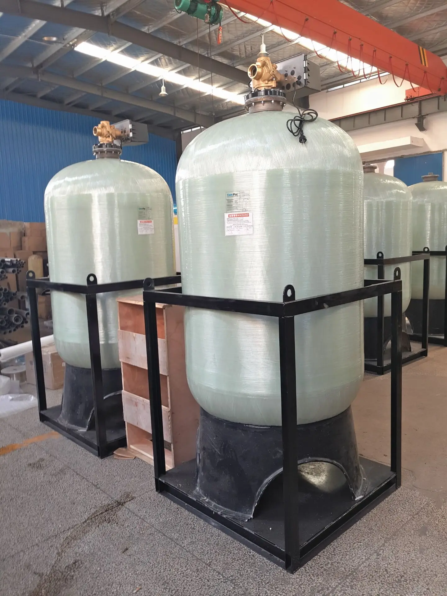 dia 1m frp罐10立方米/hr石英砂过滤器,用于水处理去除悬浮杂质