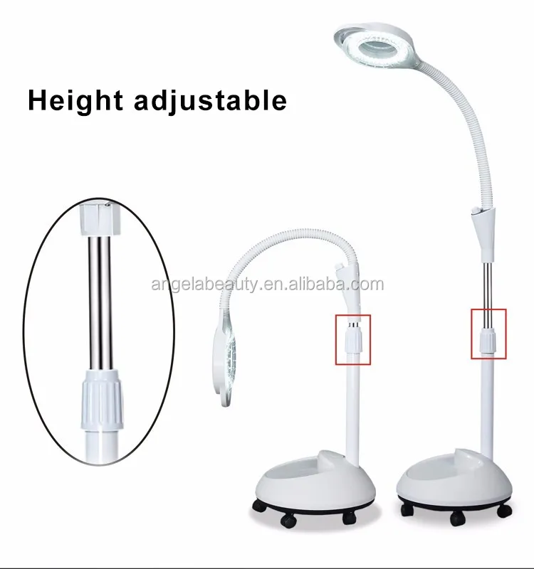 A1023 оптовая продажа, Высококачественная лупа, светодиодная лампа для татуировок, косметическая увеличительная Светодиодная лампа для использования в салоне красоты с подставкой