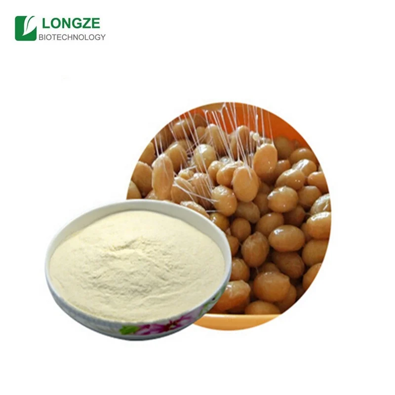 Bacillus Subtilis Natto Fermented Soybean Herbal Extract Powder Wild Freeze Dried Nattokinase HPLC Drum/Plastic Container