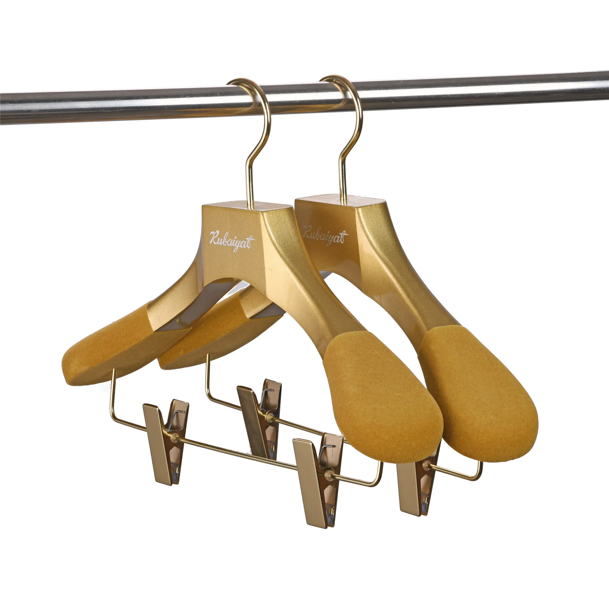 Custom Logo Space Saving Bamboo&Wooden Hangers Without Bar Eco-Friendly  Bamboo Hanger - China Clip Hanger and Bamboo Hangers price