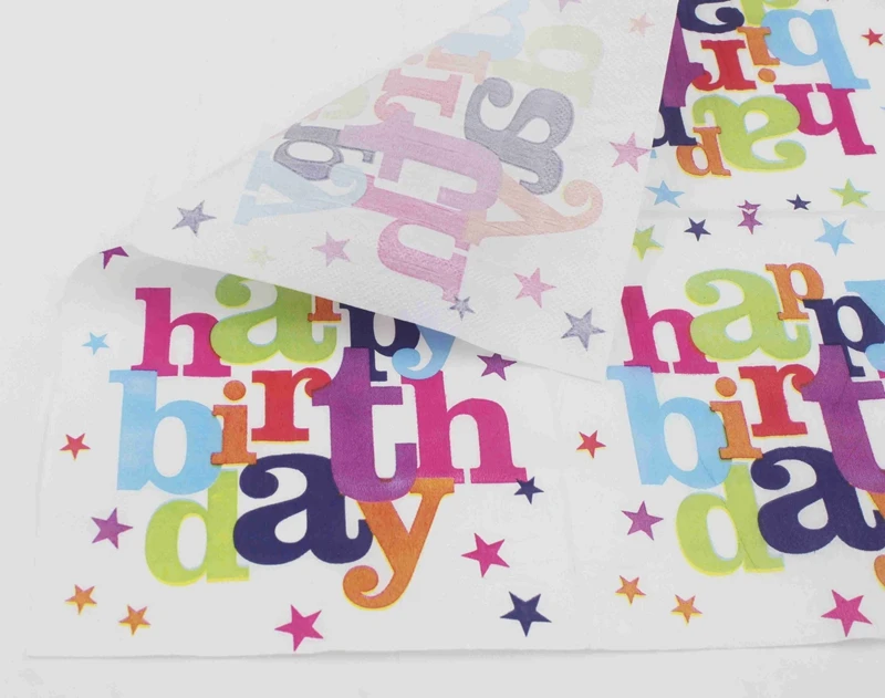 Бумажные салфетки на день рождения для мероприятий белые декоративная бумага декупажа 33 см * или