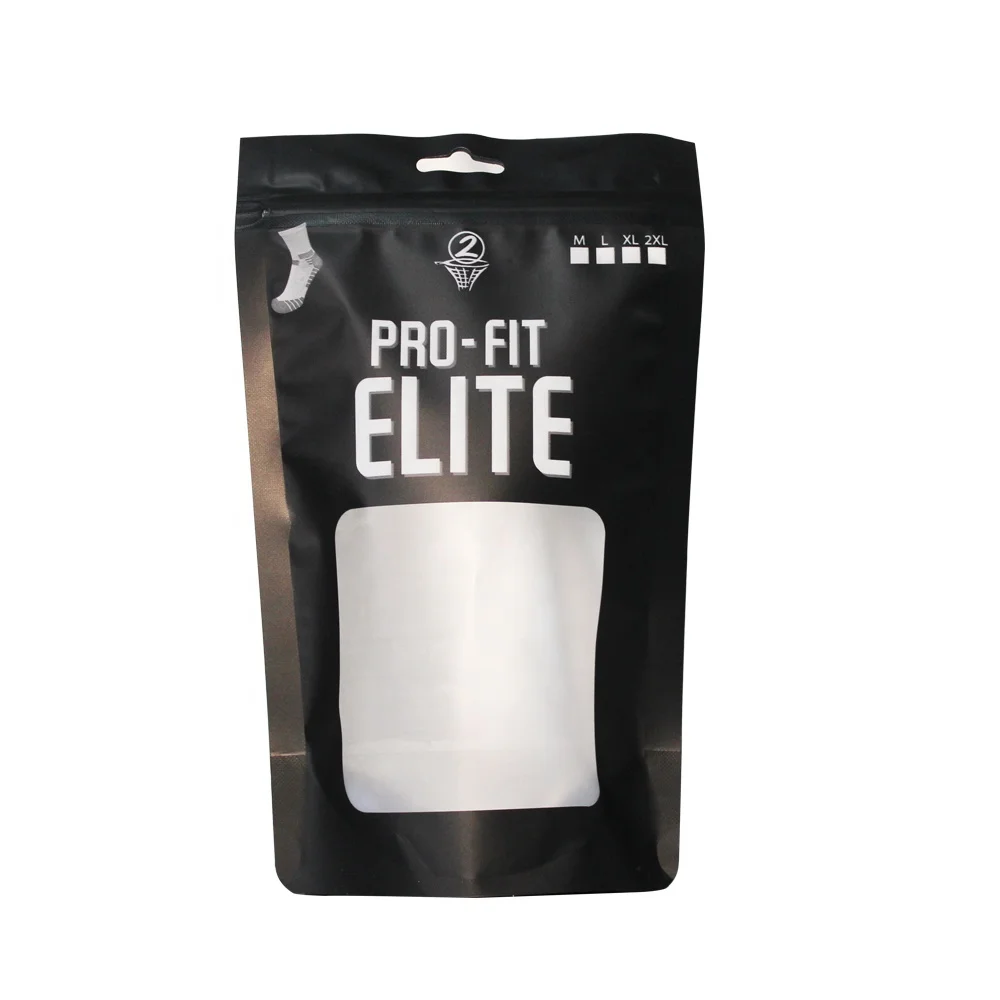 Customized Stand up Pouch Zipper Plastic Package Bag for Socks Packaging/Cloth Packaging/Underwear Packing