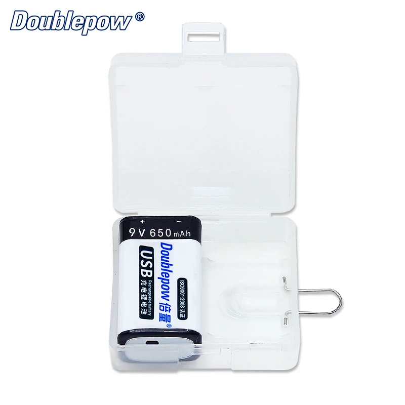 Flat Cell 9v Lithium Ion 650mah Usb Metal Polymer Battery