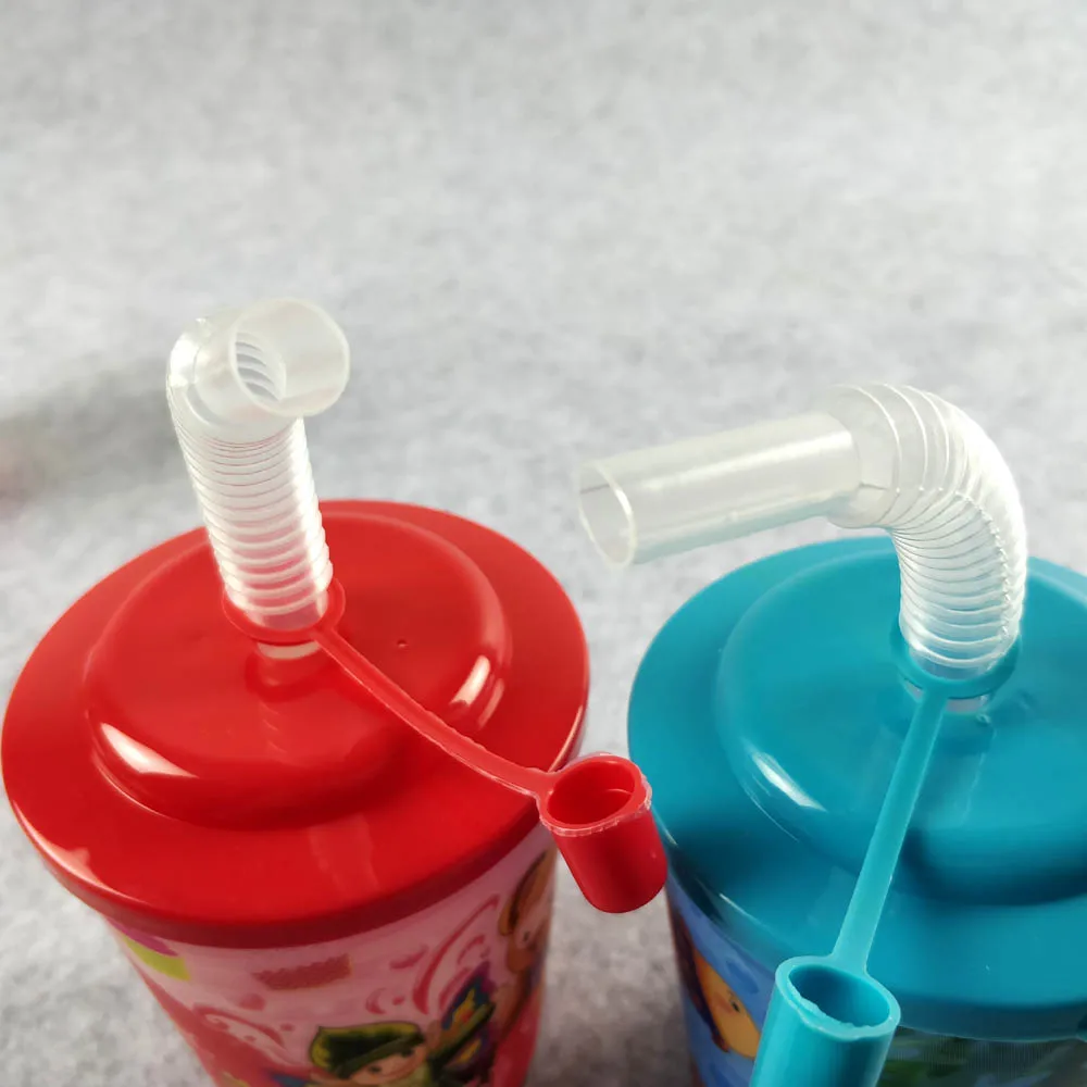 300 мл, 3D печать, линзовидная пластиковая чашка с соломинкой и крышкой для детей