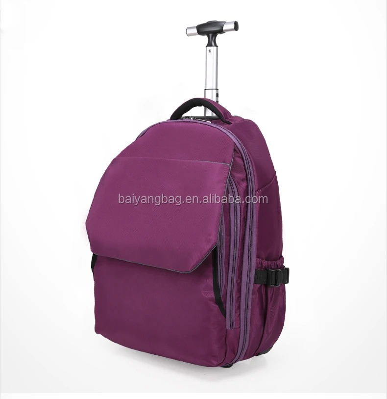 2025 Unisex Customized School Trolley Wheeled Backpack Bag with New Design for Travelling