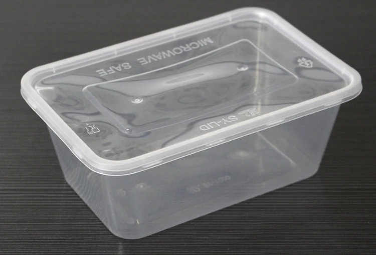 Buy Wholesale China 650ml Injection Plastic Packaging Rectangle Take Away  Disposable Plastic Container For Food & Disposable Plastic Container at USD  0.08