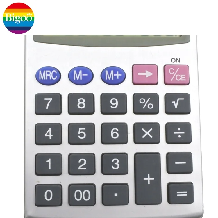 
 Металлическая крышка Настольный калькулятор с 10 цифр дисплей двойной мощности для офисного использования в рекламных целях  