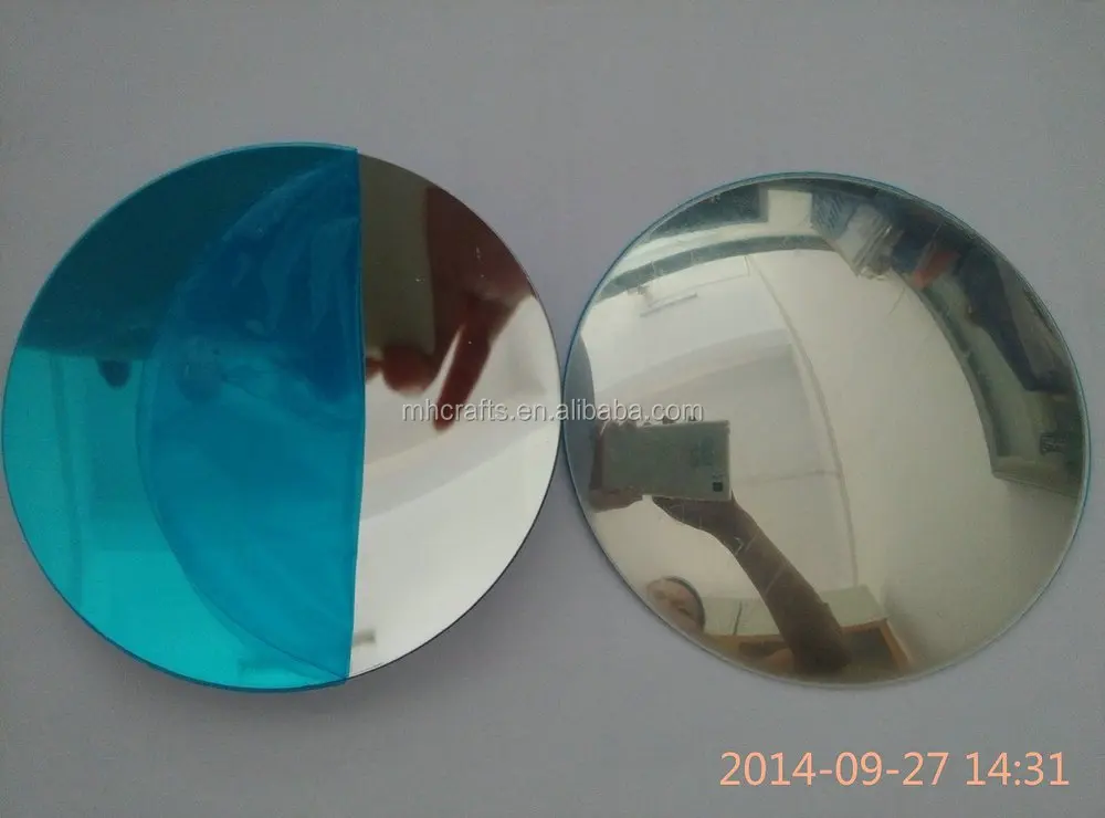100mm Plastic Convex Mirror Special Shape with Rounding for Education Toys