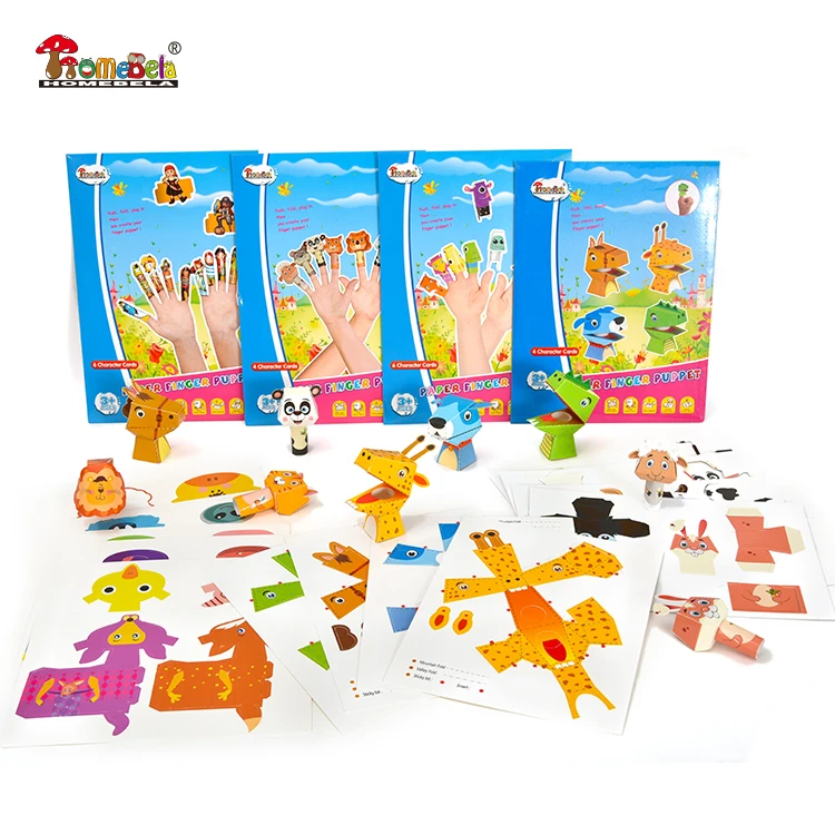 Custom Making Mini Animal Paper Finger Puppets