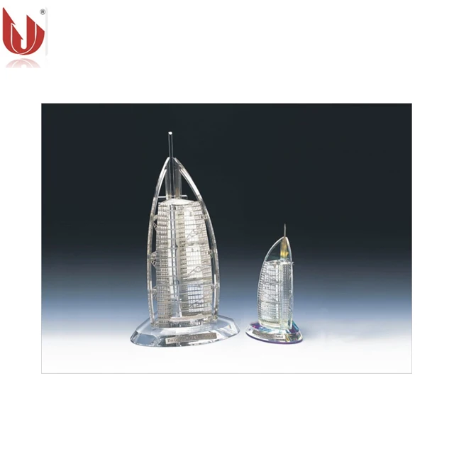 Dubai Burj Al Arab Hotel Crystal Model Souvenir - Unique Art